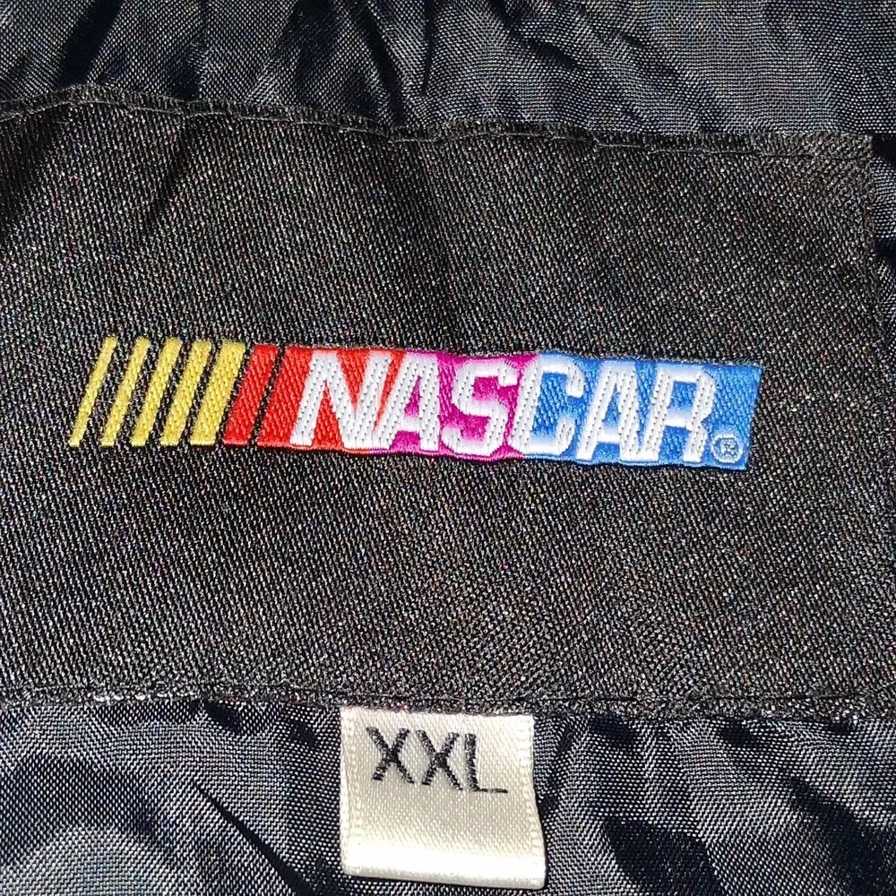 NASCAR Jeff Gordon 24 Hendrick Motorsport Jacket Mens XXL Black Grey Puffer Hood